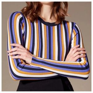 KAREN MILLEN Striped Stretch Jumper